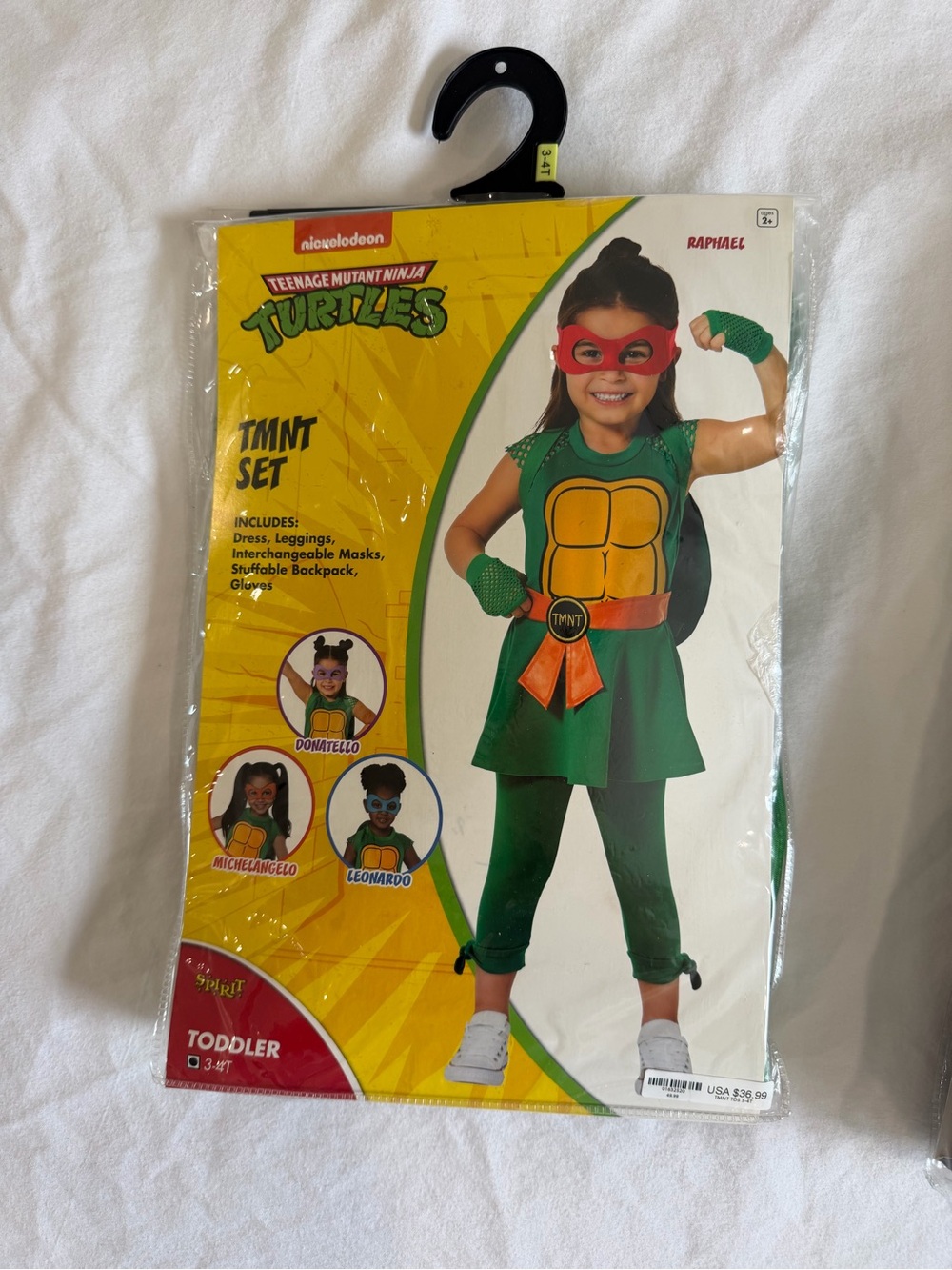 Nickelodeon Teenage Mutant Ninja Turtles costume 3/4 never opened